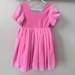 Holly and Bloom Pink Puff Sleeve Dress Girls 5